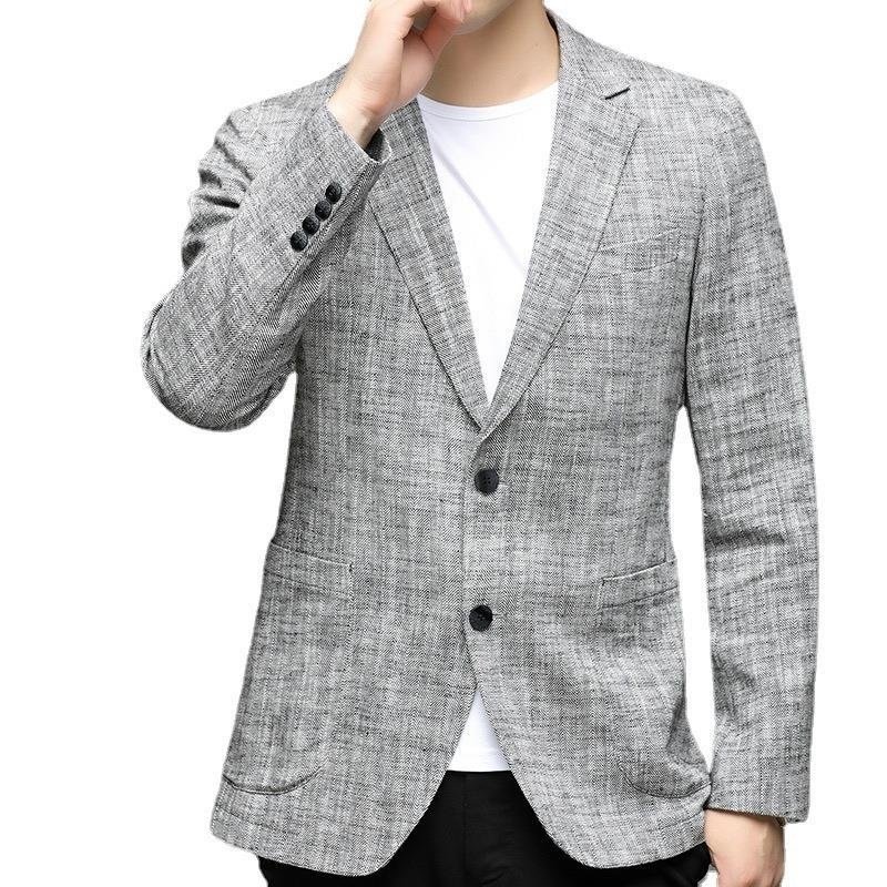 Minimalist Elegant Long-sleeve Jacket With A Mens Suit Collar - الصورة 5