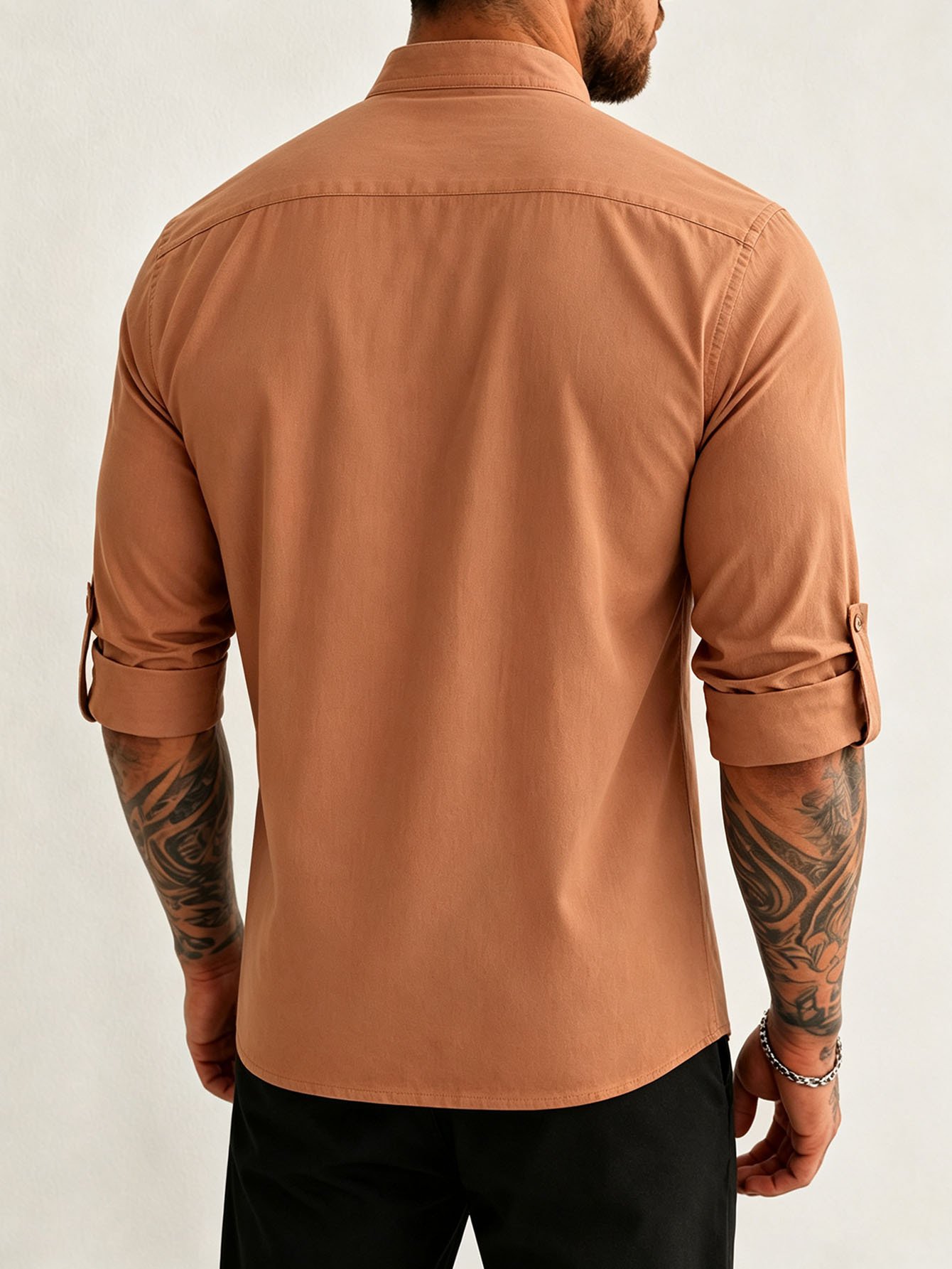 Men S 100 Cotton Mid Sleeve Shirt Built For The Outdoor Man - الصورة 10