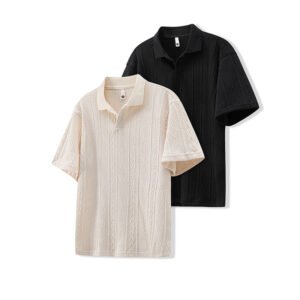 Men's Summer Retro Lapels T-shirt Loose Top