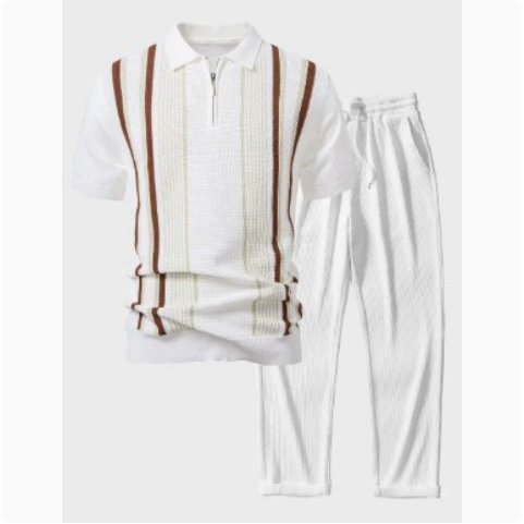 Mens 3D-printed Loose-fit Short-sleeve Shirt Set - الصورة 9