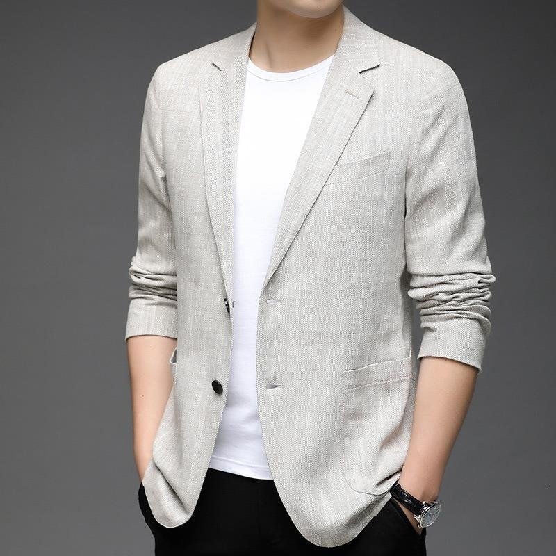 Minimalist Elegant Long-sleeve Jacket With A Mens Suit Collar - الصورة 4