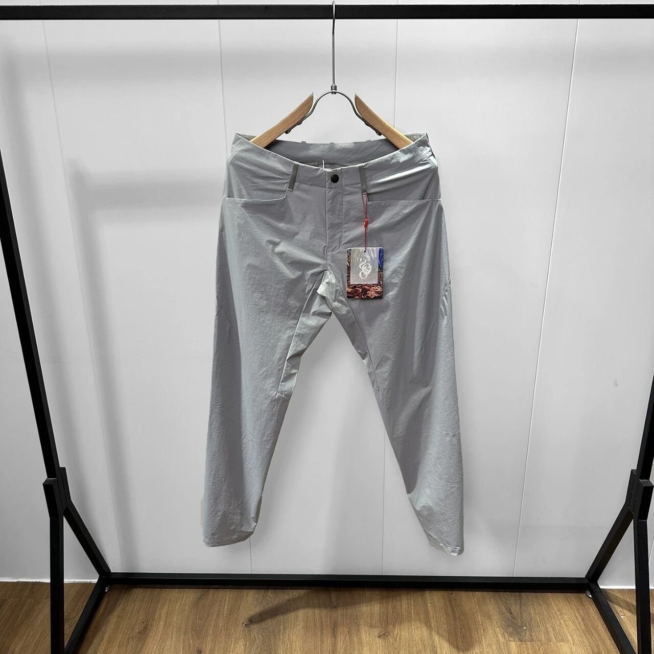 Men Straight Fit Tech Wear Pants Lightweight Quick Dry Water Repellent Stretch Nylon Trousers Wrinkle Free Business Office Casual City Walking Camping Travel Pants Multi Pockets - الصورة 6
