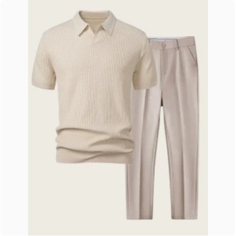 Mens 3D-printed Loose-fit Short-sleeve Shirt Set - الصورة 8