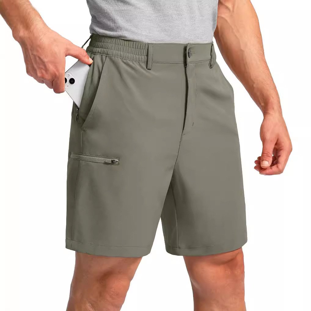 Men's Outdoor Sports Work Shorts, Summer Straight-Leg Simple Multi-Pocket Pants - الصورة 4