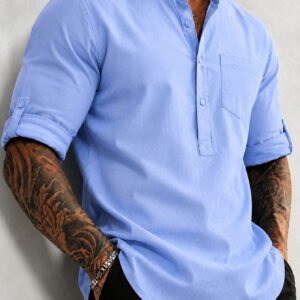 Men S 100 Cotton Mid Sleeve Shirt Built For The Outdoor Man