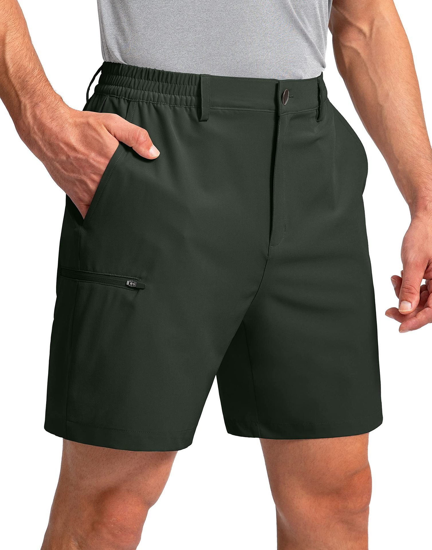 Men's Outdoor Sports Work Shorts, Summer Straight-Leg Simple Multi-Pocket Pants - الصورة 9