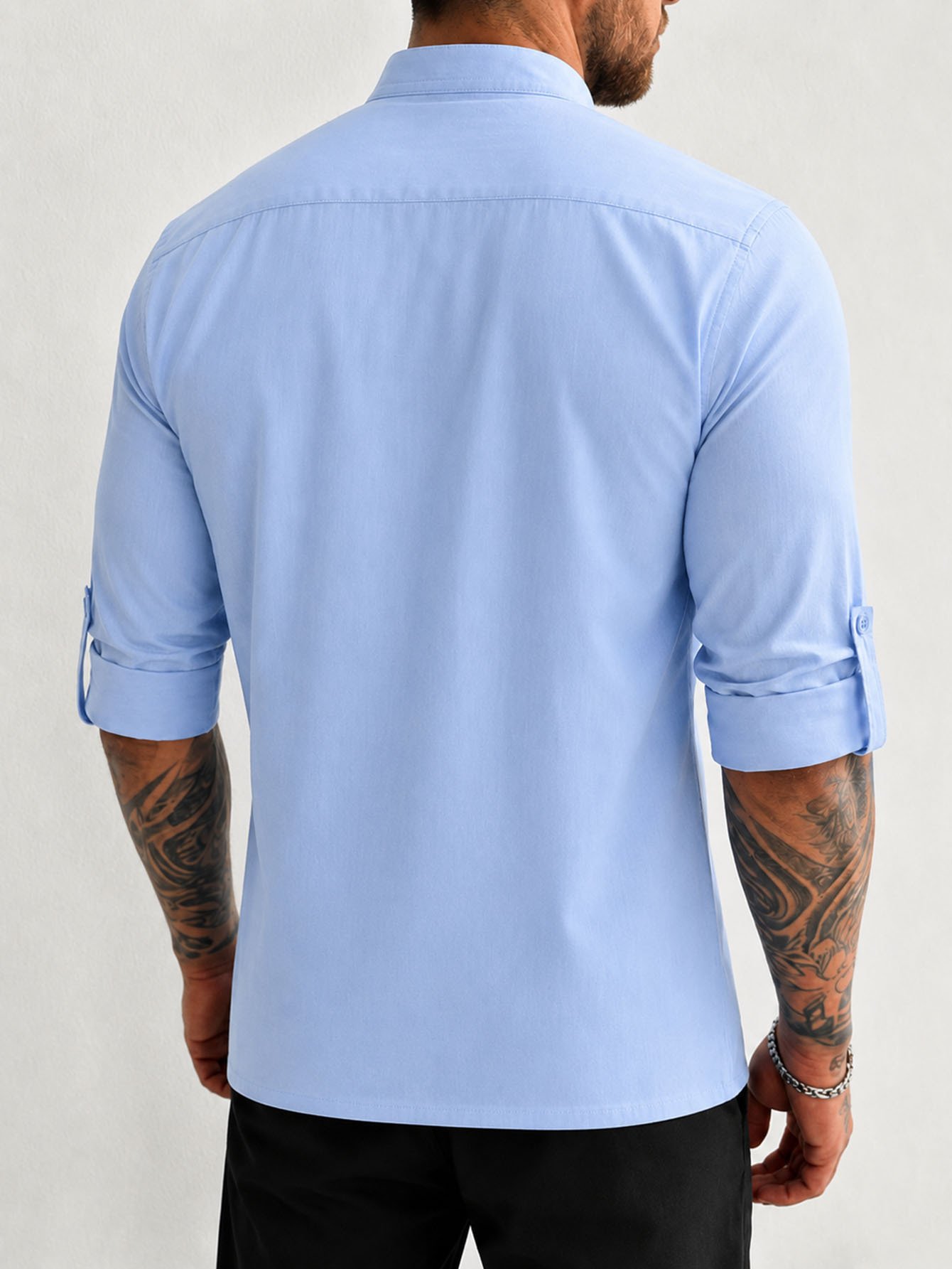 Men S 100 Cotton Mid Sleeve Shirt Built For The Outdoor Man - الصورة 4