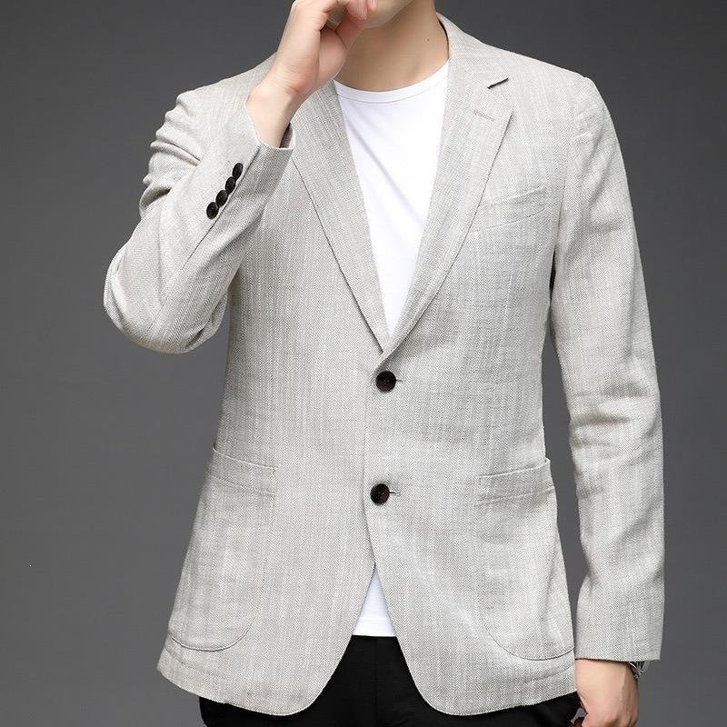 Minimalist Elegant Long-sleeve Jacket With A Mens Suit Collar - الصورة 7