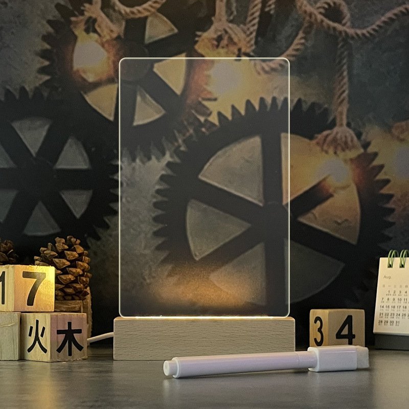 Creative Note Board Creative Led Night Light USB Message Board Holiday Light With Pen Gift For Children Girlfriend Decoration Night Lamp - الصورة 6