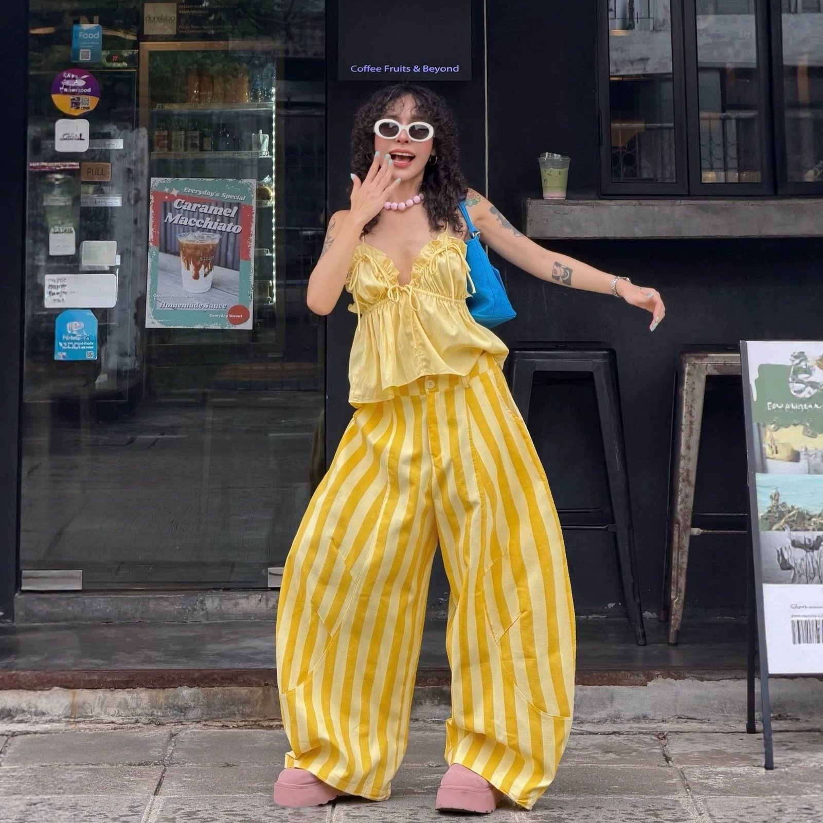 Women's Loose-fitting, Fashionable High-waisted Wide-leg Pants - الصورة 5