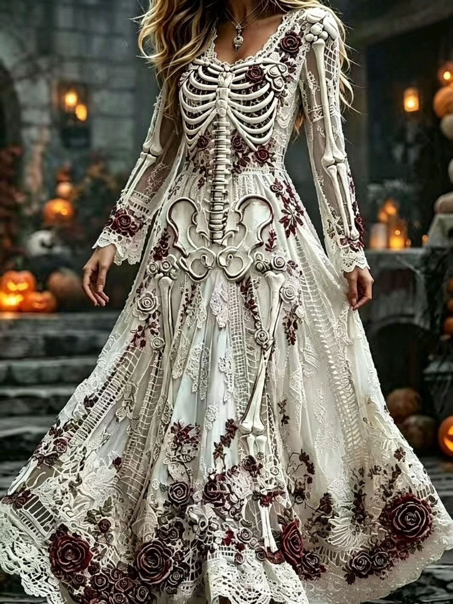 Creative Halloween Dress Women's Dress - الصورة 5