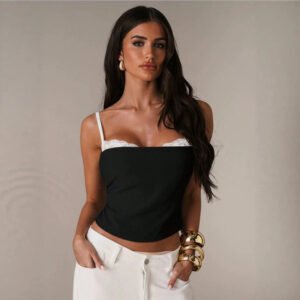 Fake Two-piece Camisole Figure-hugging Sexy Outerwear Tank Top