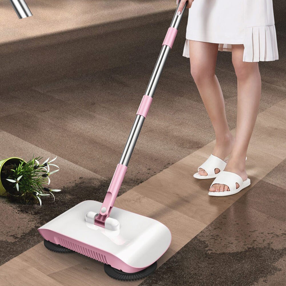 Hand Push Sweeper Household Broom Dustpan Mop Floor All-in-one Machine Gift Mop Sweeper - الصورة 8