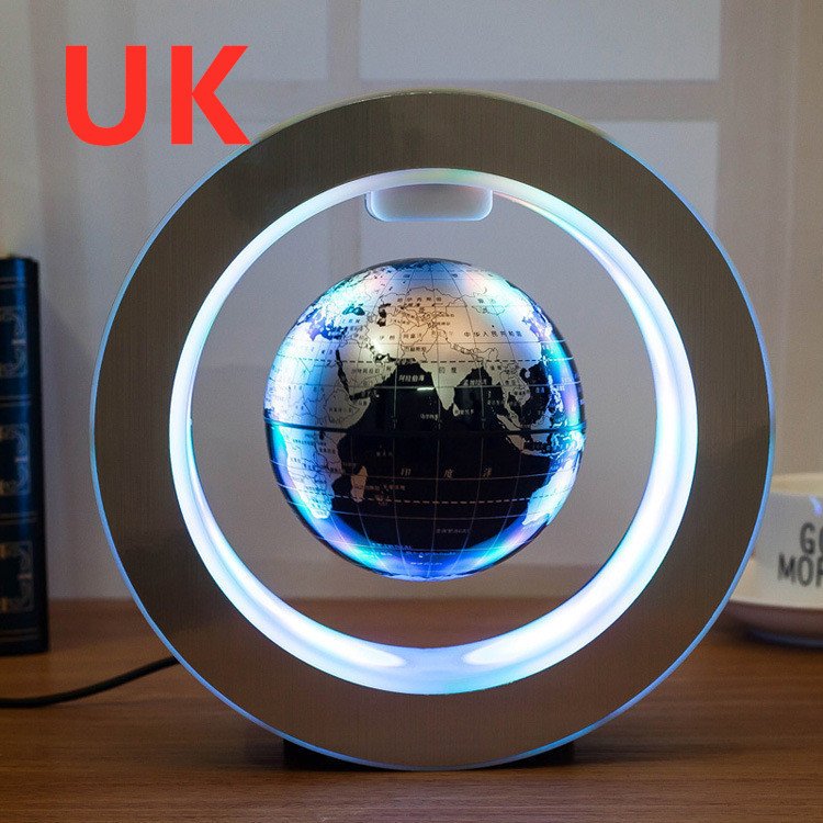 Round LED World Map Floating Globe Magnetic Levitation Light Anti Gravity Magic - الصورة 8