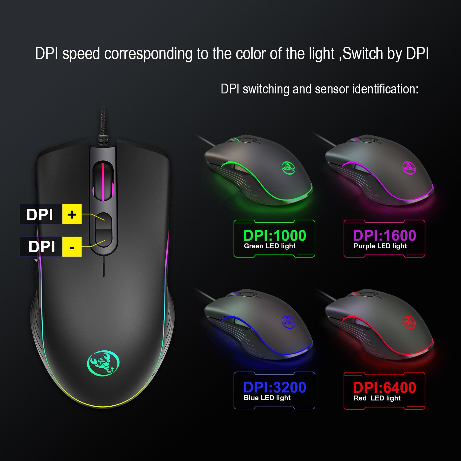 Glowing Gaming Mouse Gaming Wired Mouse - الصورة 4