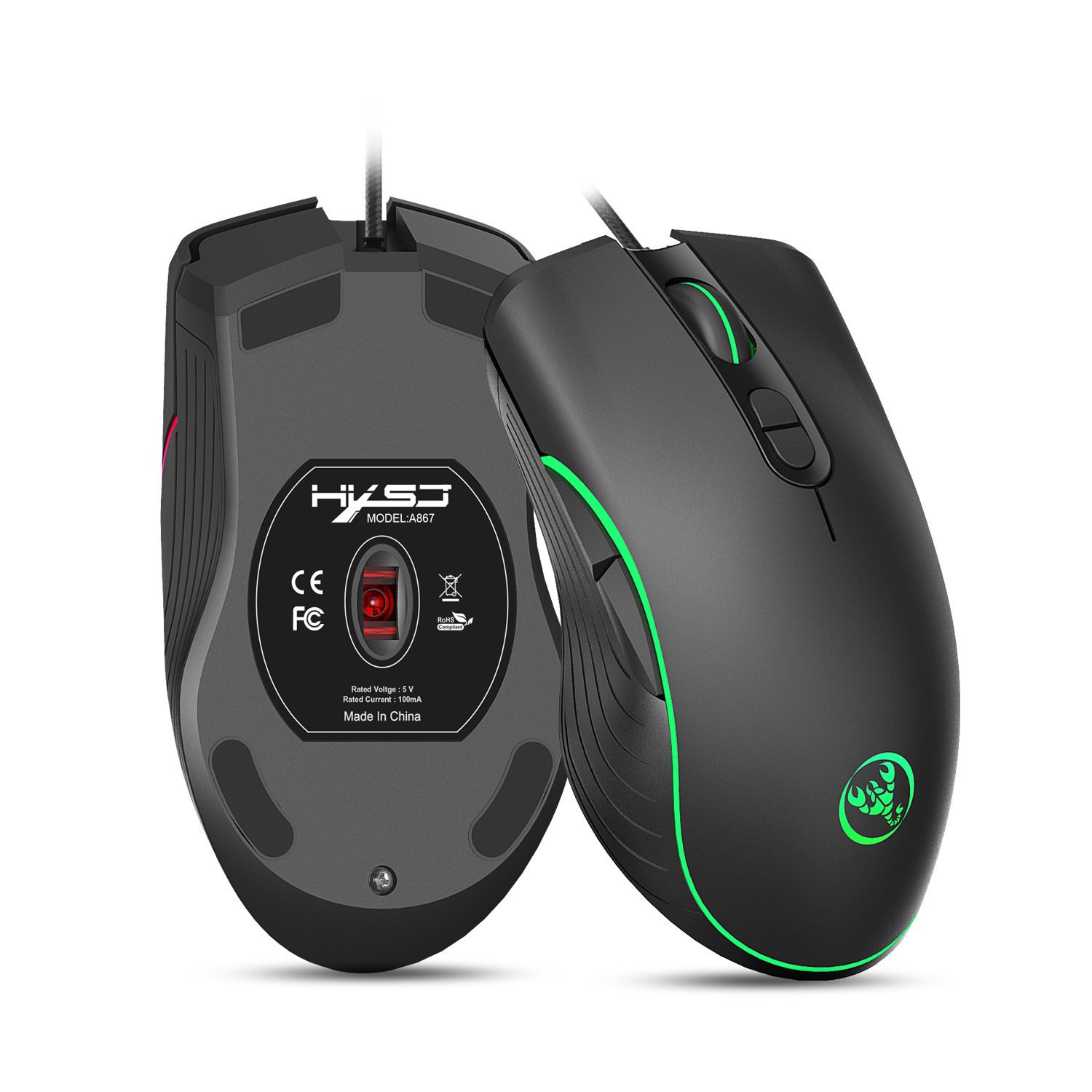 Glowing Gaming Mouse Gaming Wired Mouse - الصورة 2