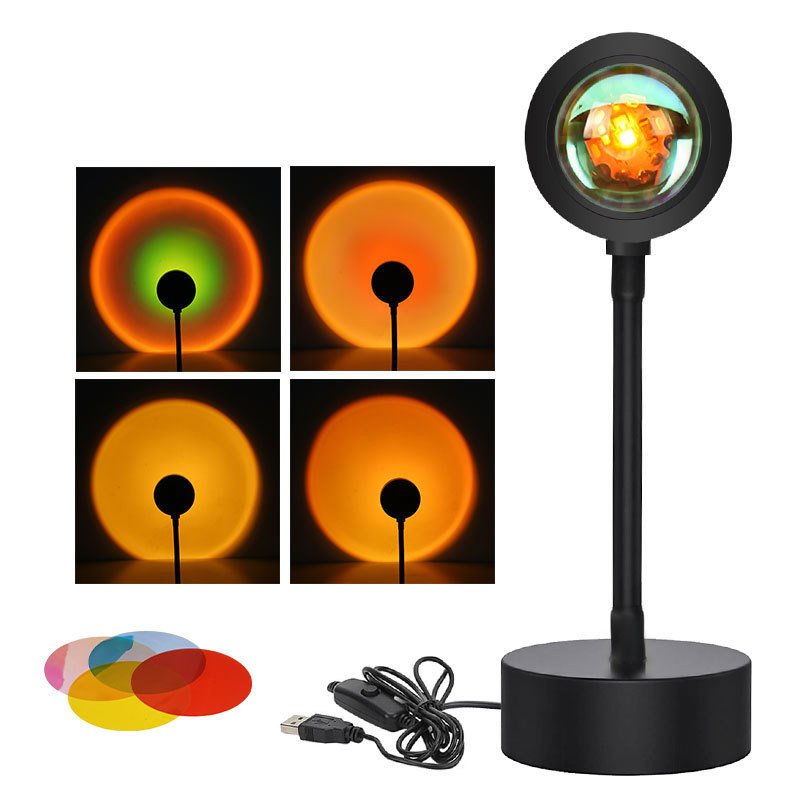 Sunset Projection Lamp Sunset Projector Night Light Wall Decoration Lighting - الصورة 8