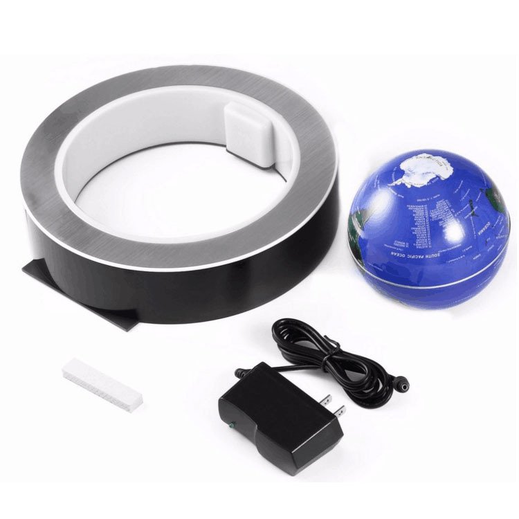 Round LED World Map Floating Globe Magnetic Levitation Light Anti Gravity Magic - الصورة 3