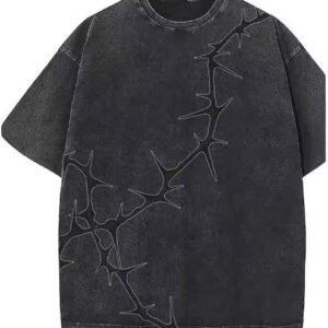 Lightning Graffiti Line Series Printed T-Shirt