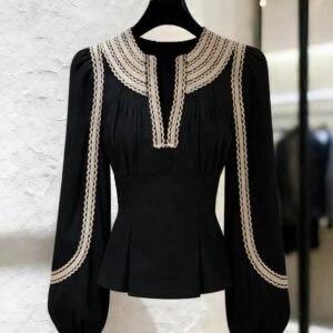 New Spring Stylish And Elegant Black Blouse
