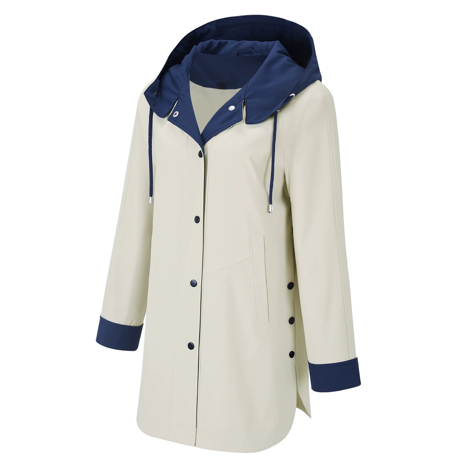 Women's Long Hooded Trench Coat