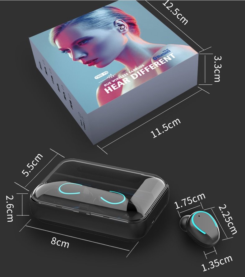 Multifunction Bluetooth Headset Binaural Movement Power Bank Phone Support - الصورة 3