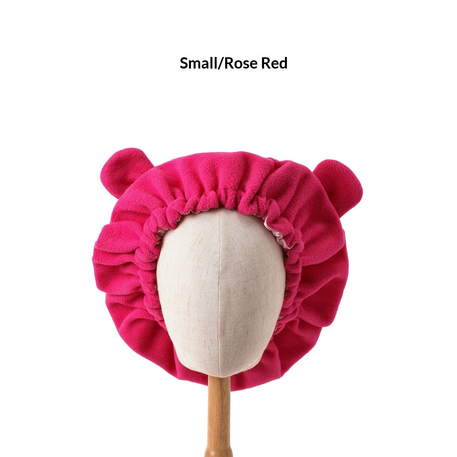 Double-layered Fleece Cozy Teddy Bear Ear Home Sleeping Cap - الصورة 4