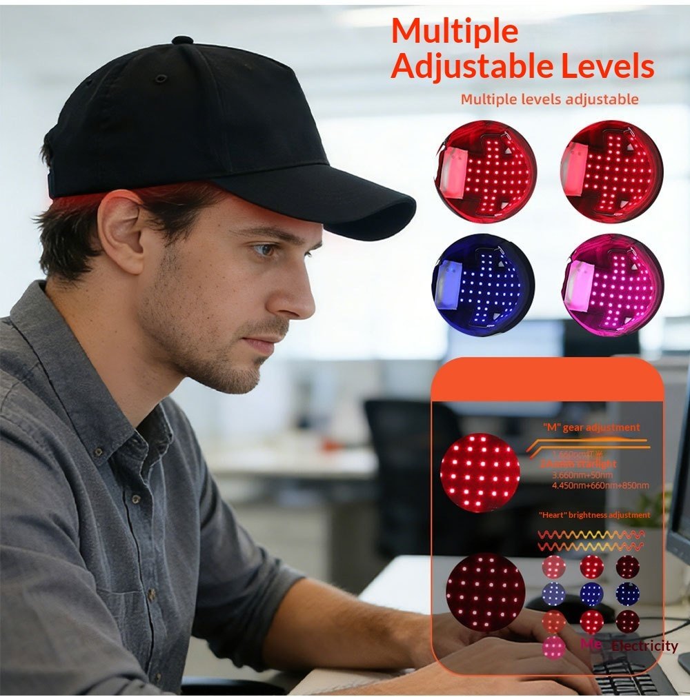 LED Red Light Heating Massage Hair-Boosting Cap - الصورة 5