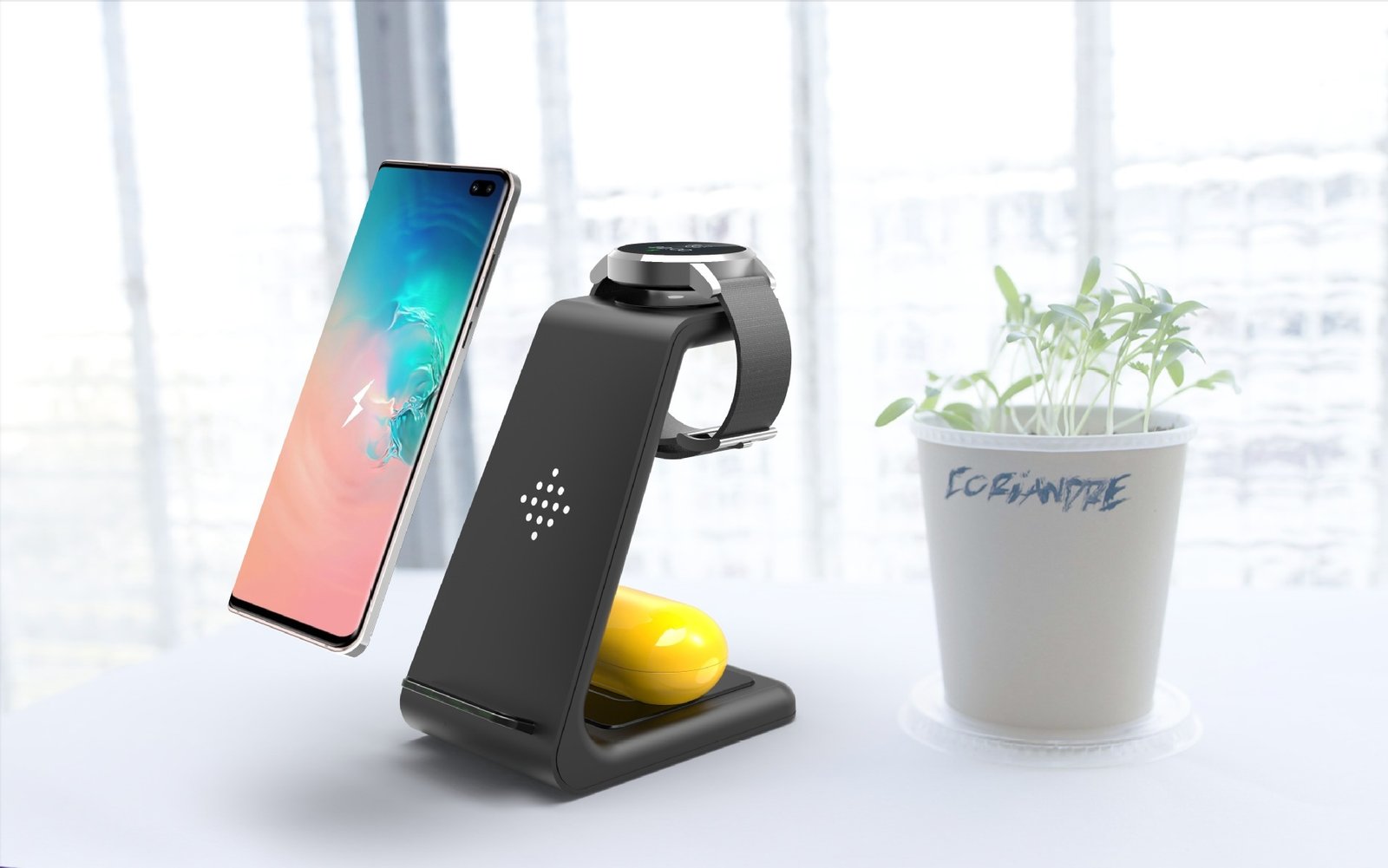 3 In 1 Fast Charging Station Wireless Charger Stand Wireless Quick Charge Dock For Phone Holder - الصورة 6