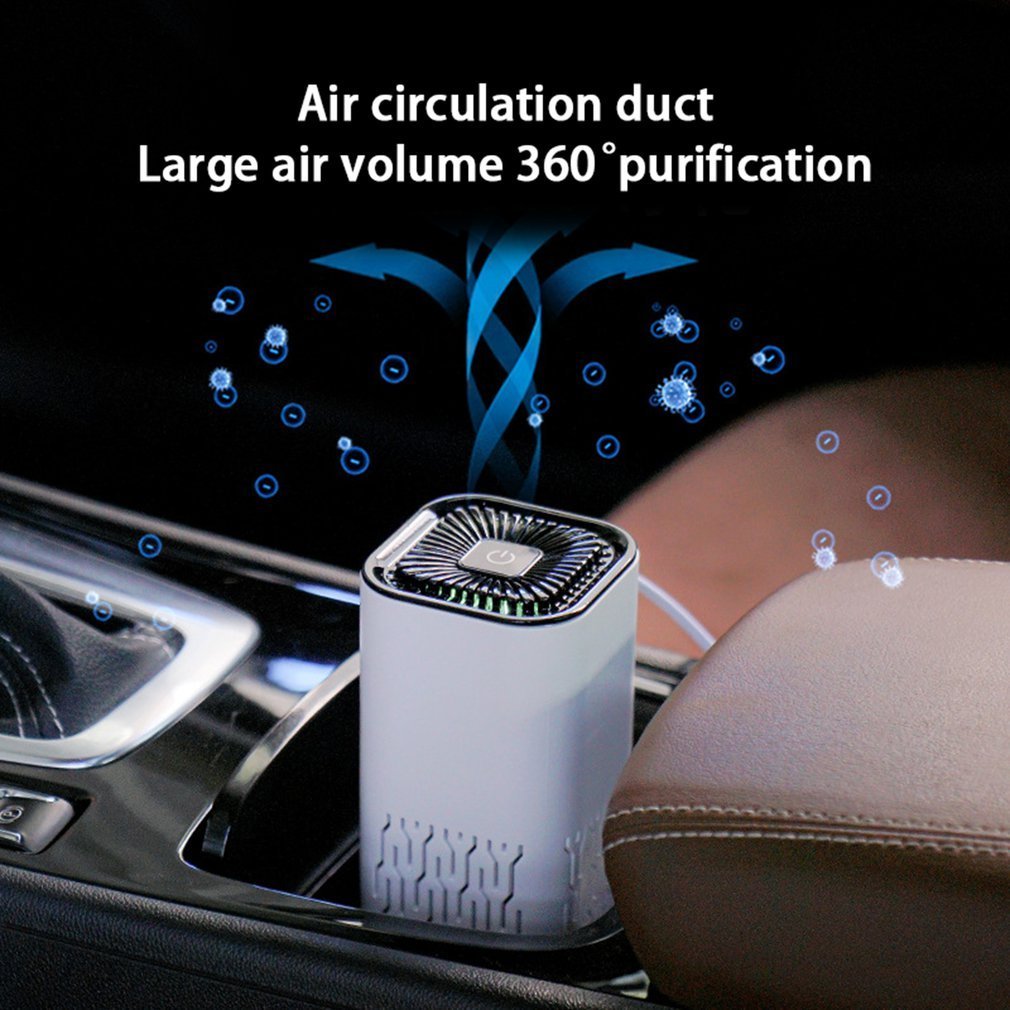 Car Air Purifier Portable Negative Ion Generator Remove Formaldehyde Dust Smoke Air Freshen Washer For Home Car - الصورة 6
