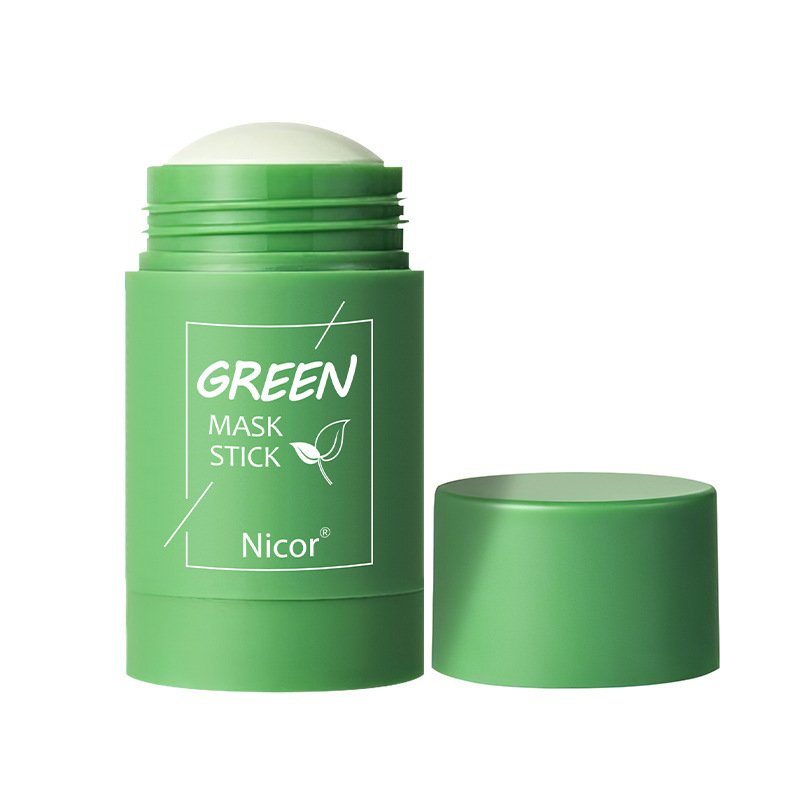 Cleansing Green Tea Mask Clay Stick Oil Control Anti-Acne Whitening Seaweed Mask Skin Care - الصورة 9