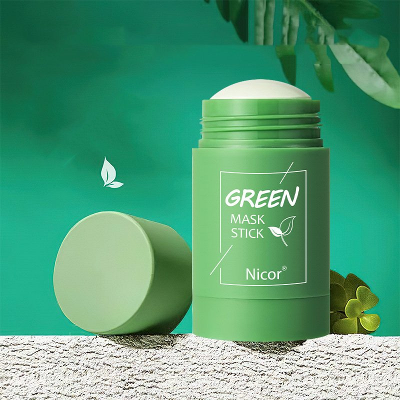 Cleansing Green Tea Mask Clay Stick Oil Control Anti-Acne Whitening Seaweed Mask Skin Care - الصورة 5