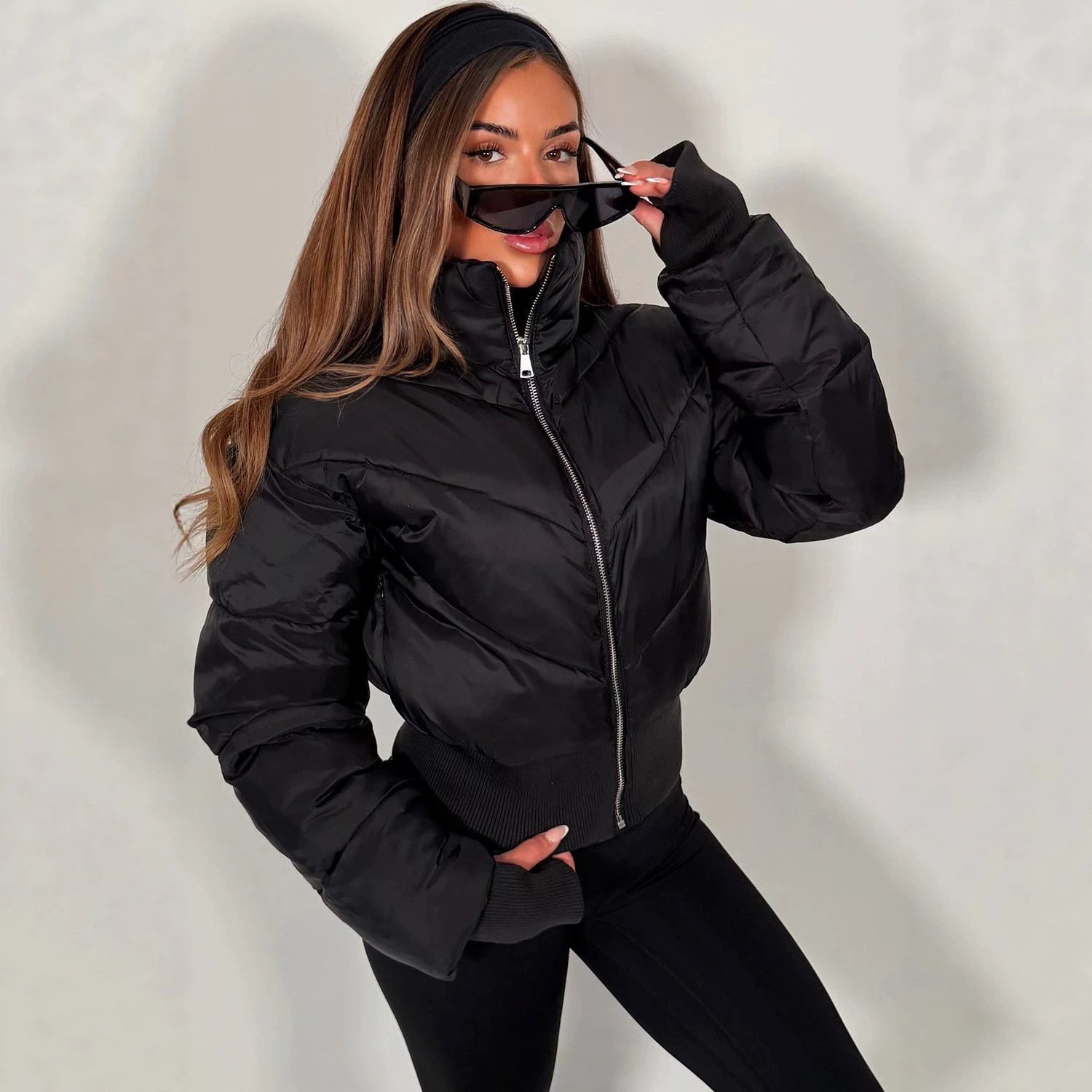 New Autumnwinter Short Stand-collar Puffer Jacket For Women - الصورة 3