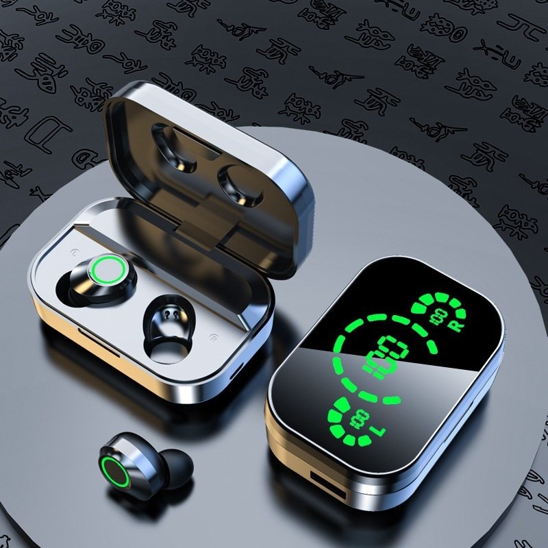 YD03 Wireless Bluetooth-compatible Headset TWS Large Screen Smart Digital Display In Ear Breathing Light - الصورة 7