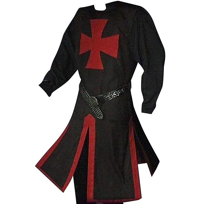 Men's Fashion Slit Panel Tunic Waist Waist Split Splicing Top - الصورة 6