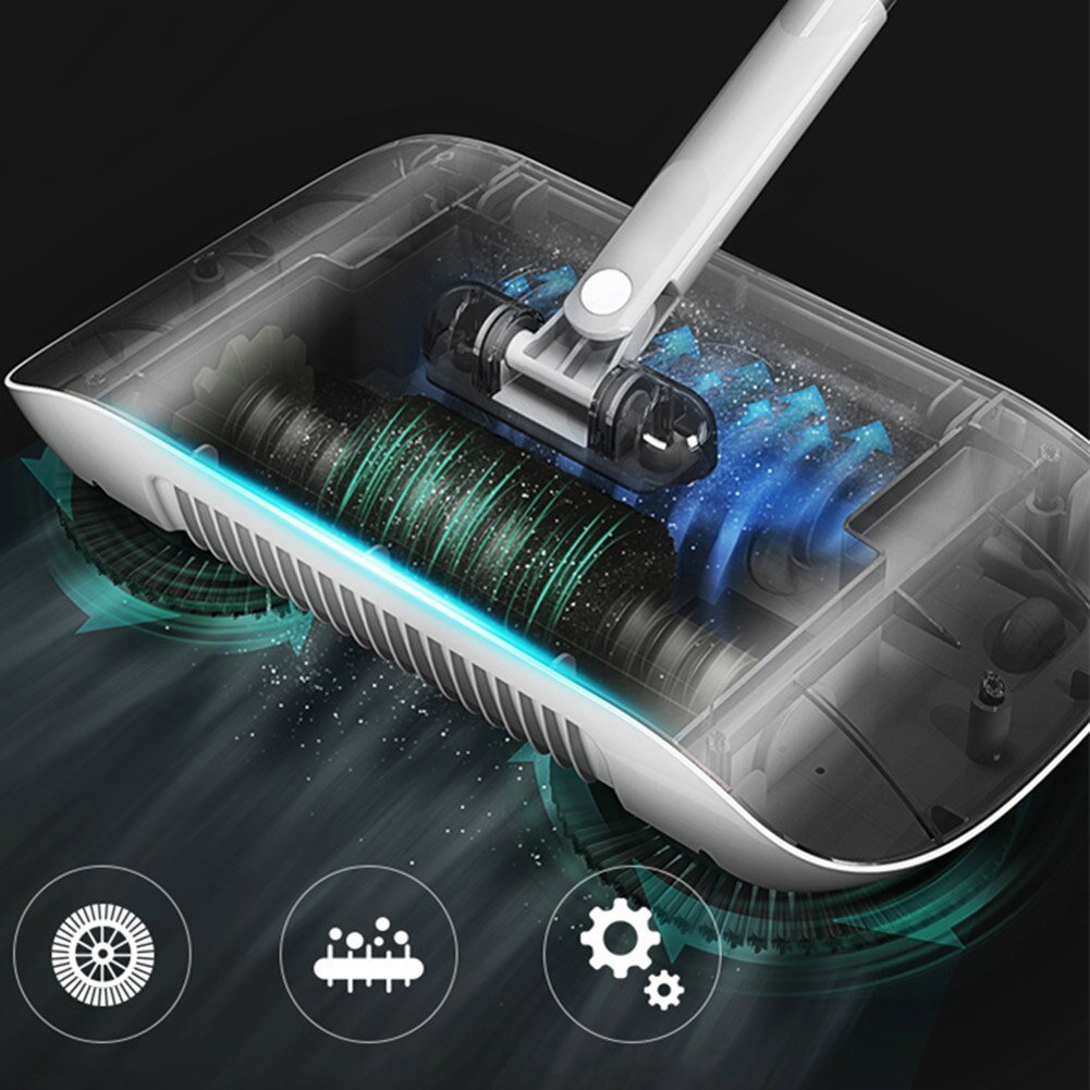 Hand Push Sweeper Household Broom Dustpan Mop Floor All-in-one Machine Gift Mop Sweeper - الصورة 9