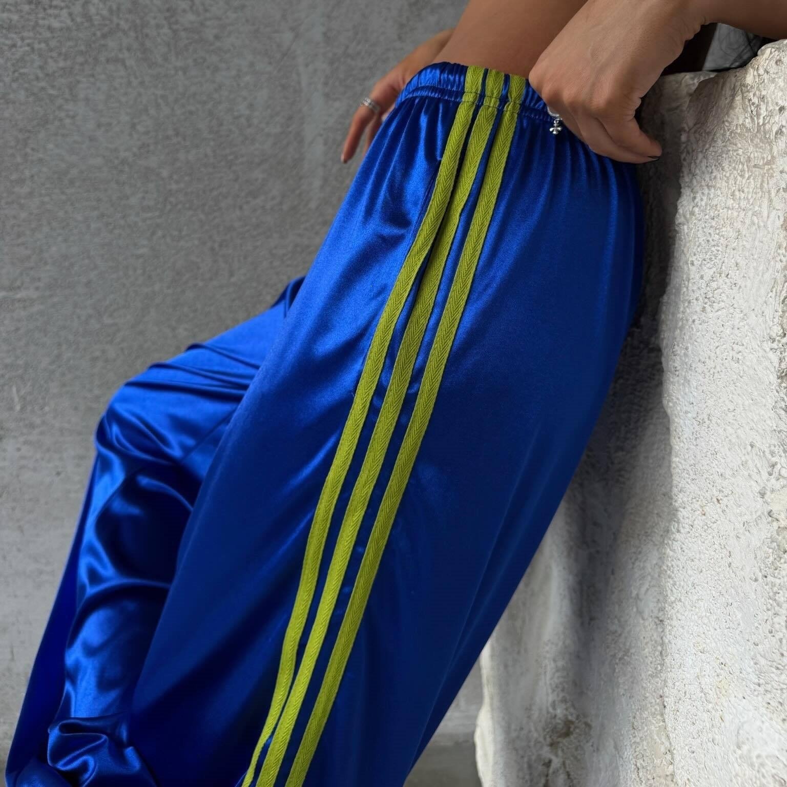 Casual Street-style Lace-up Three-stripe Pants - الصورة 3