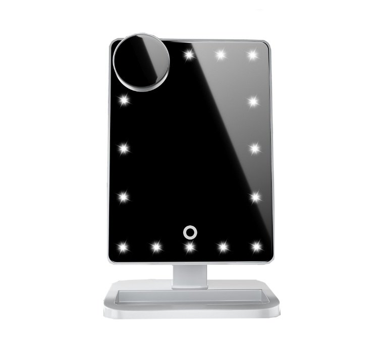 Touch Screen Makeup Mirror With 20 LED Light Bluetooth Music Speaker 10X Magnifying Mirrors Lights - الصورة 6