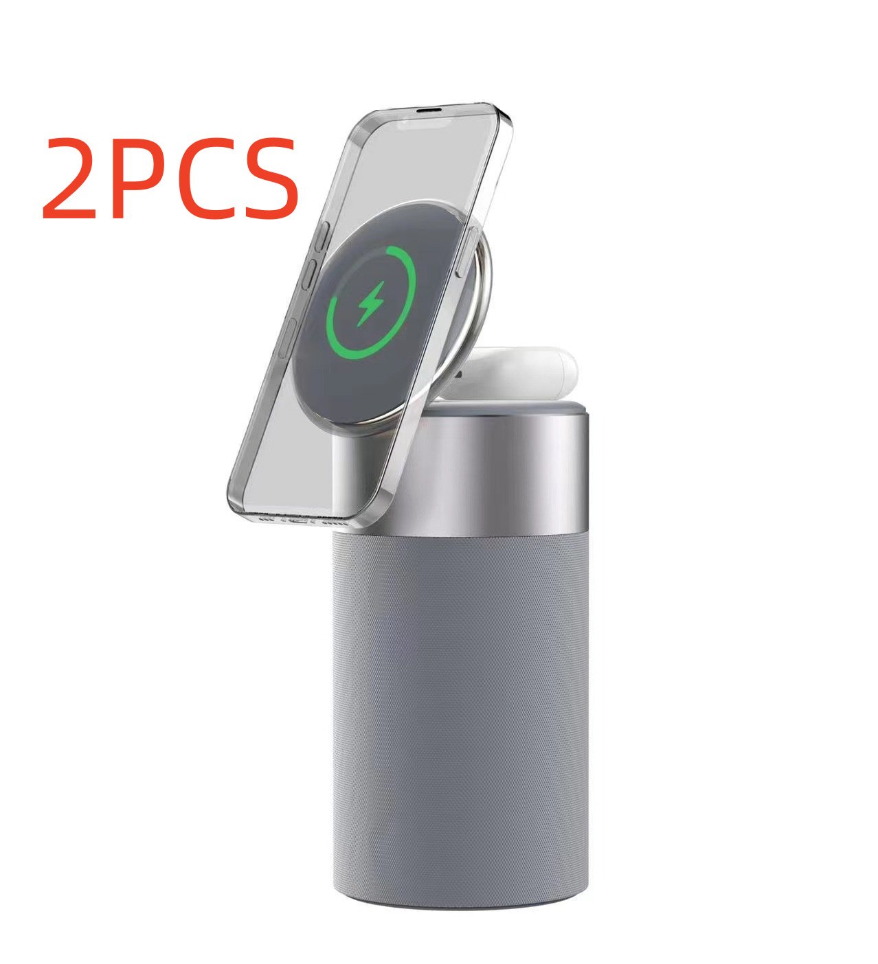 3 In 1 Multi-Function IPhone And AirPods Wireless Charger Portable Bluetooth Speaker With Touch Lamp For Home And Office - الصورة 9