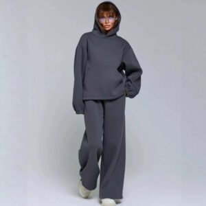 Athletic Fashion Sweatshirt And Pants Two-piece Set