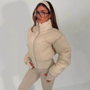 New Autumnwinter Short Stand-collar Puffer Jacket For Women