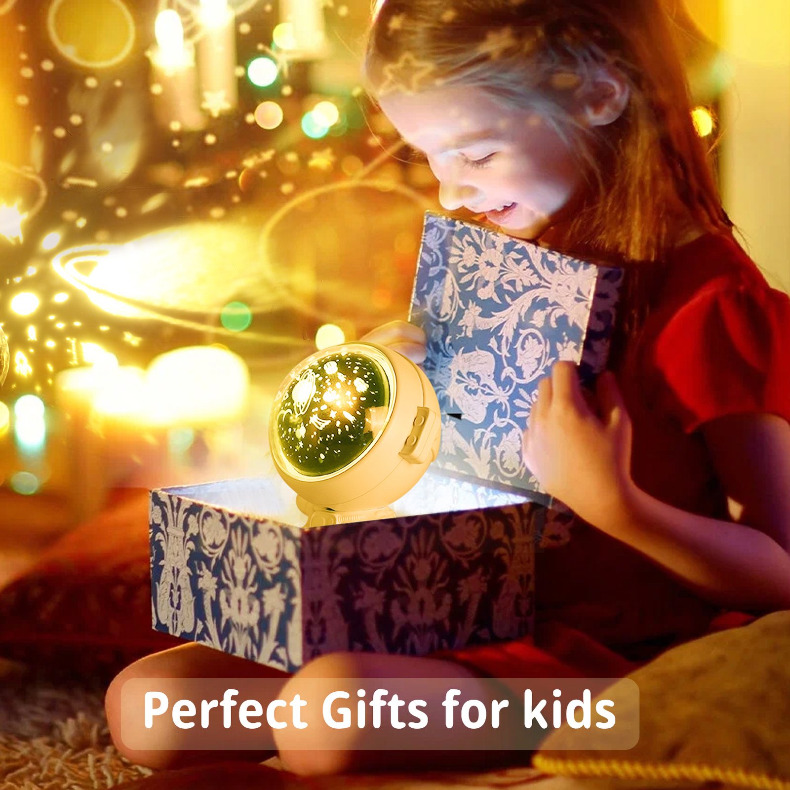 Galaxy Star Projector Starry Sky Night Light Astronaut Lamp Room Decr Gift Child Kids Baby Christmas Spaceman Projection - الصورة 4