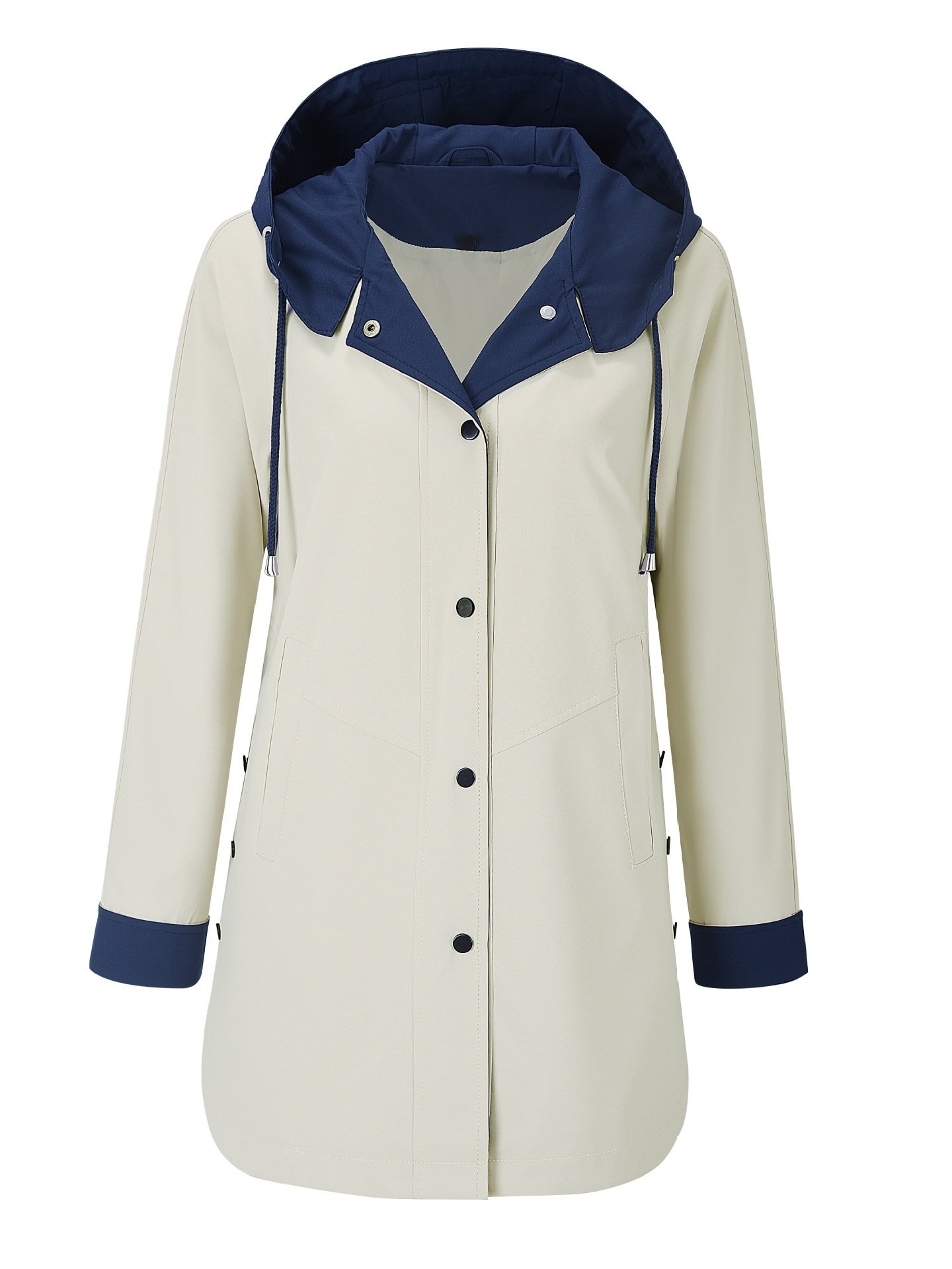 Women's Long Hooded Trench Coat - الصورة 4
