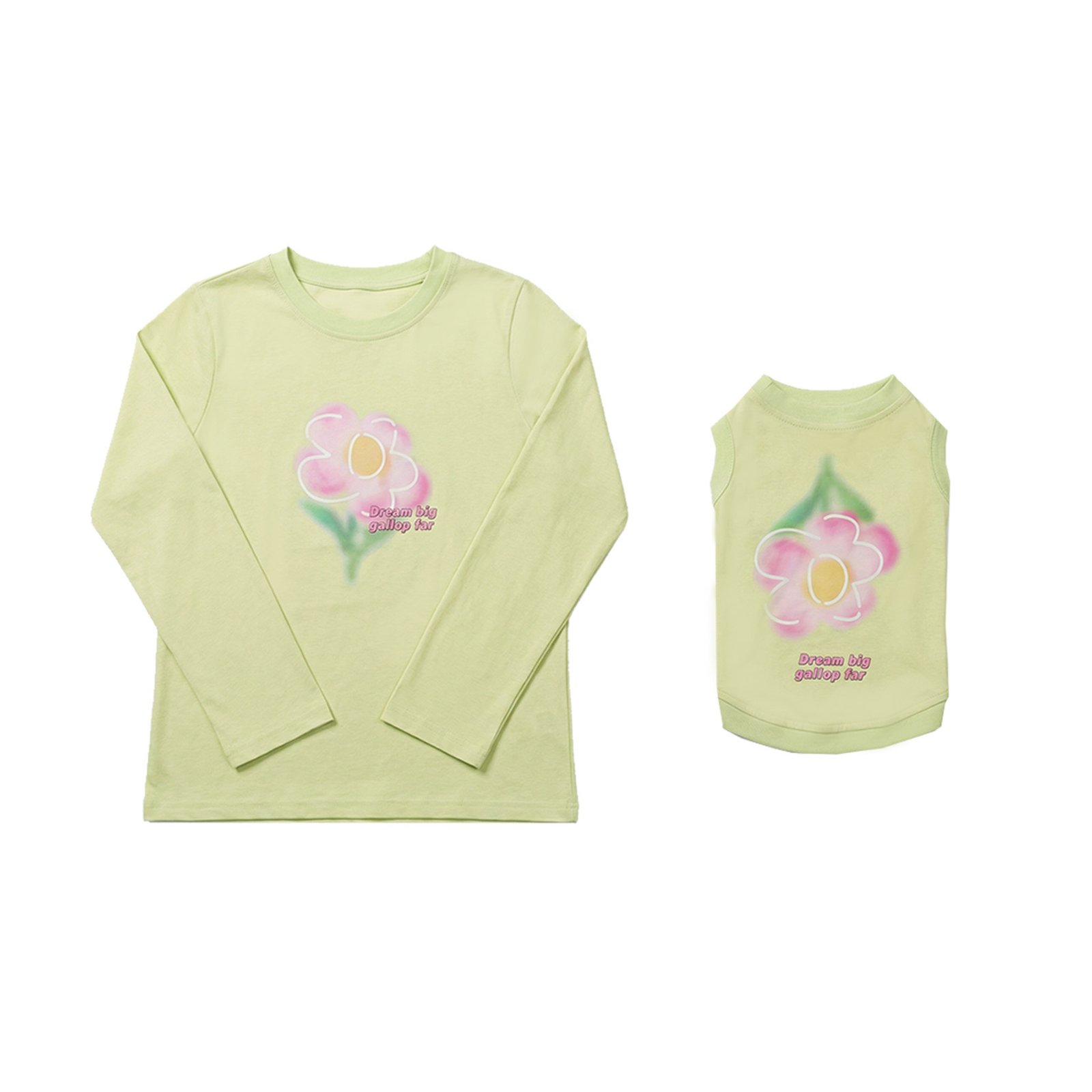 Printed Dog And Cat Vest T-Shirt Long-Sleeved For Humans And Pets - الصورة 2