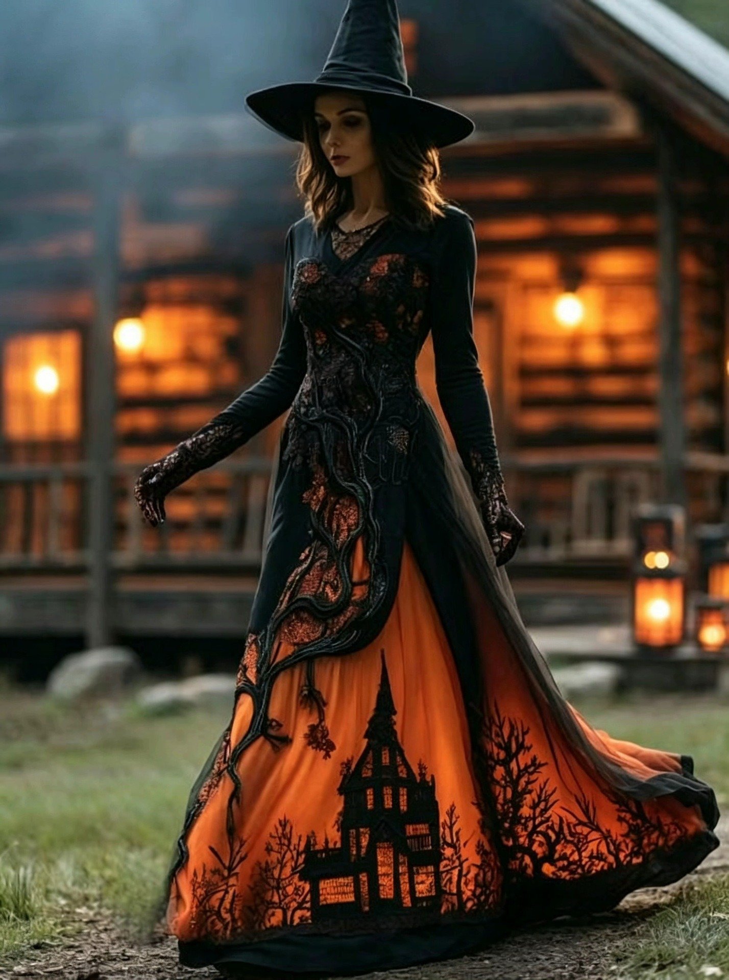 Creative Halloween Dress Women's Dress - الصورة 4