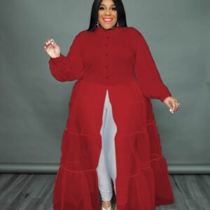 Mesh-panel Dress Plus-size Womens Wear