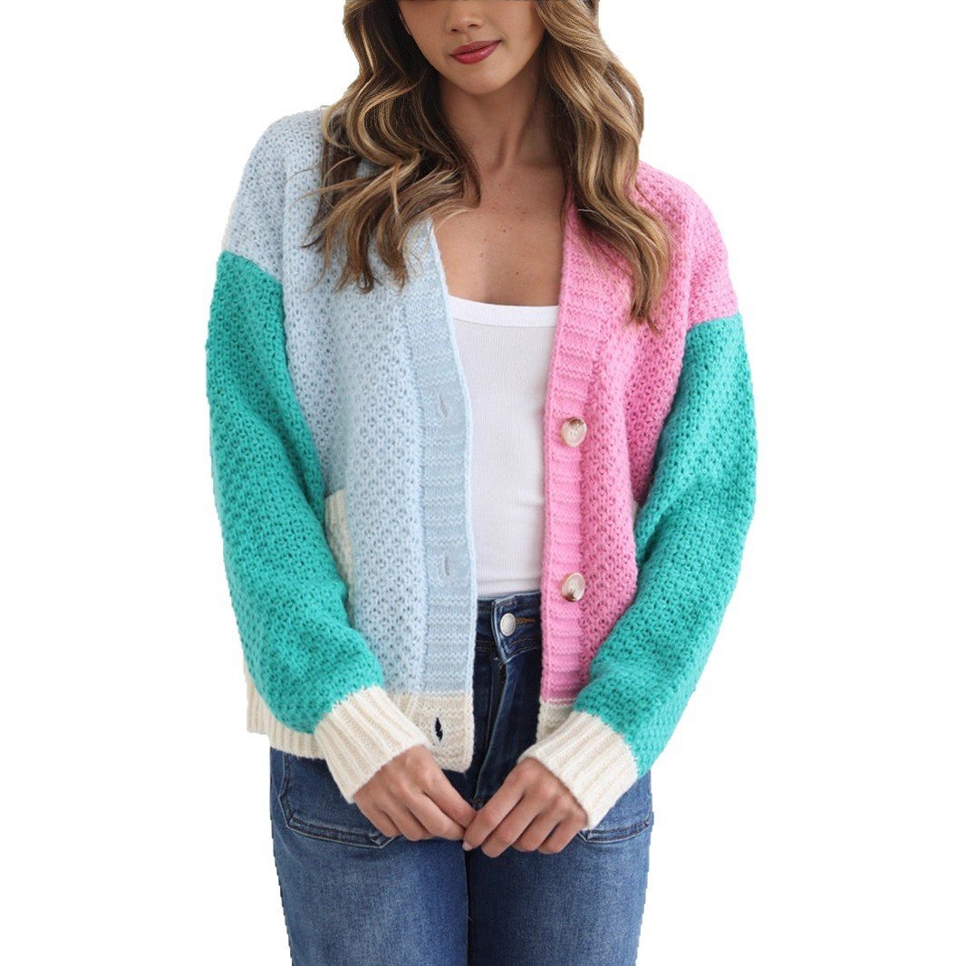 Fashionable Knitted Cardigan Women's Long-Sleeve Sweater - الصورة 4