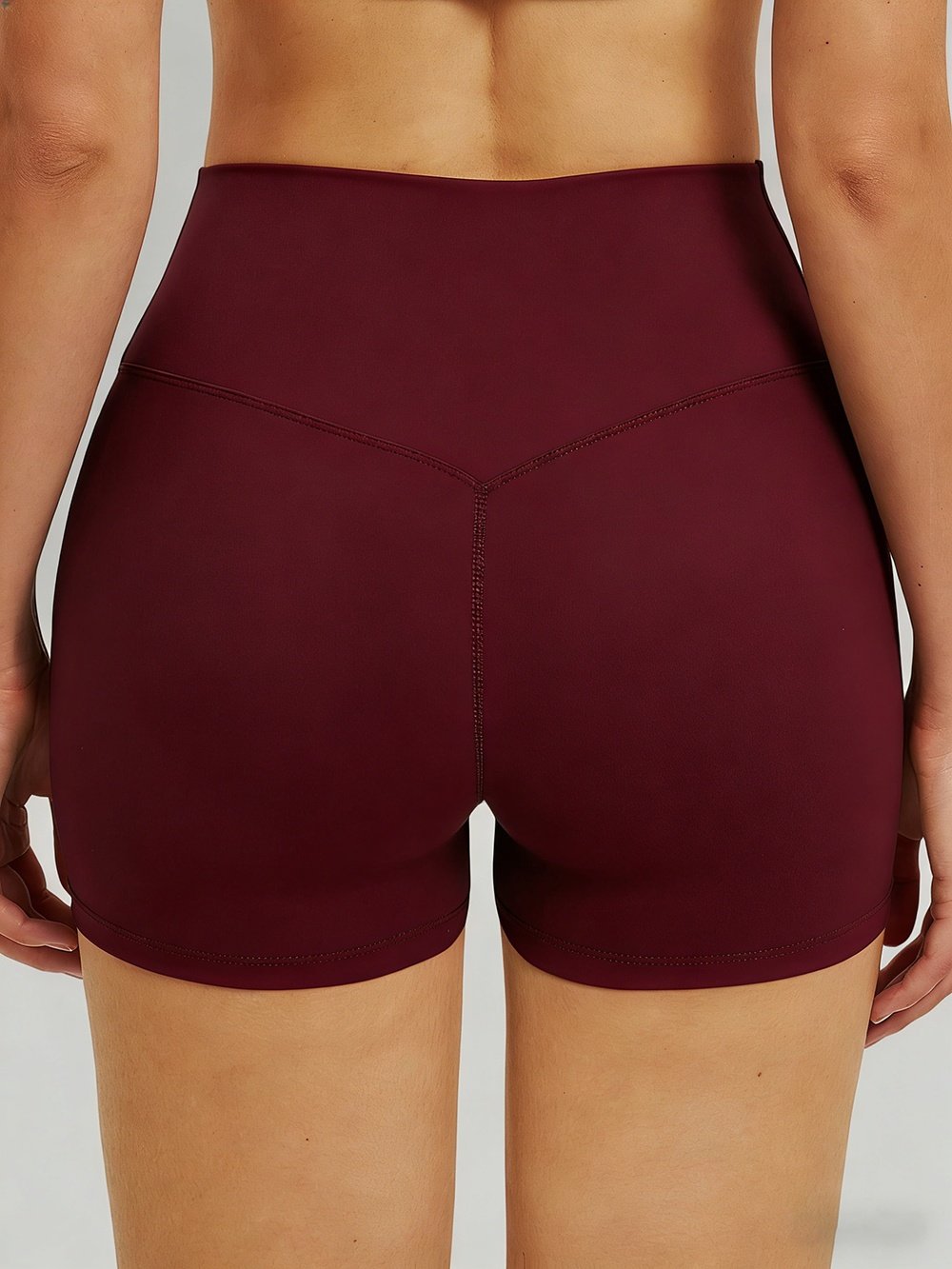 Plus Size Crossover High Waisted Biker Shorts For Women, Tummy Control Yoga Shorts, Butt Lifting Compression Workout Athletic Shorts, Gym Running Shorts - الصورة 4