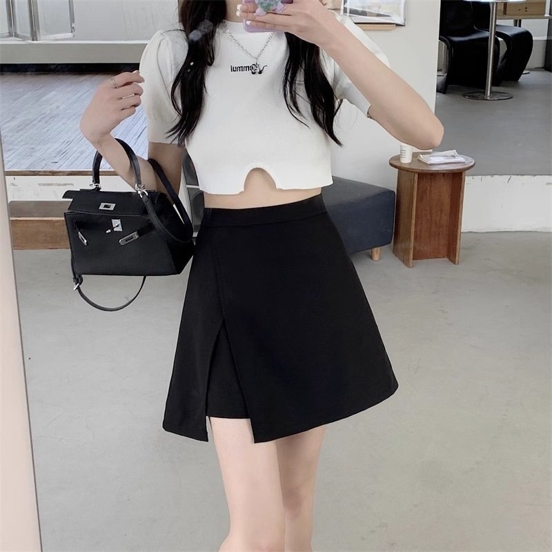 Irregular High-waist A-line Hip-hugging Skirt For Women Anti-exposure Design - الصورة 6