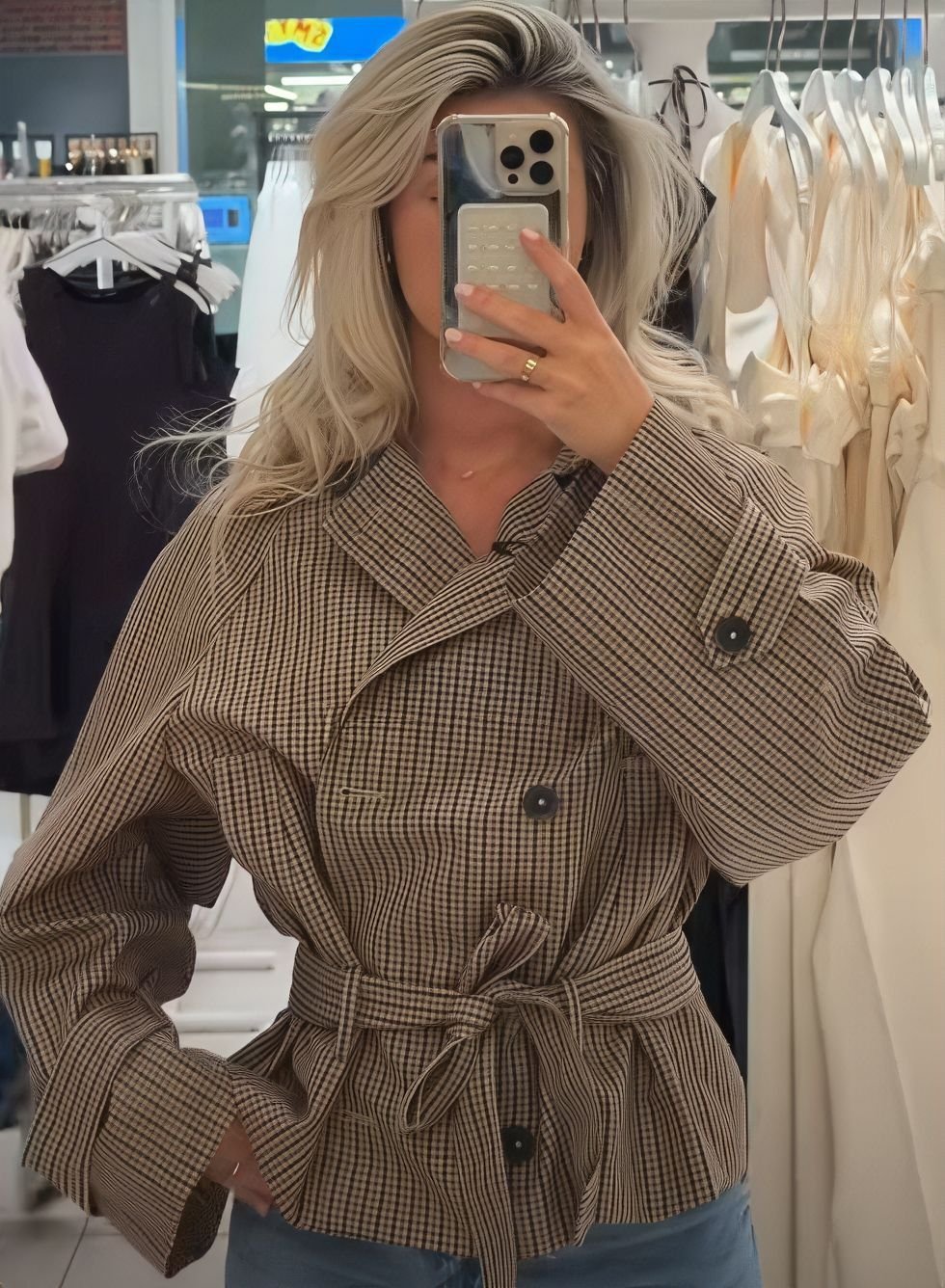 New Lace-up Double-breasted Jacket Top - الصورة 2
